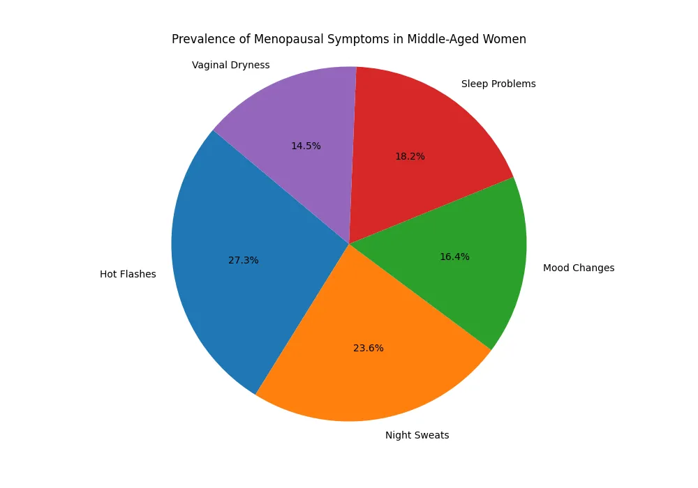 Prevalence of Menopausal Symptoms Chart