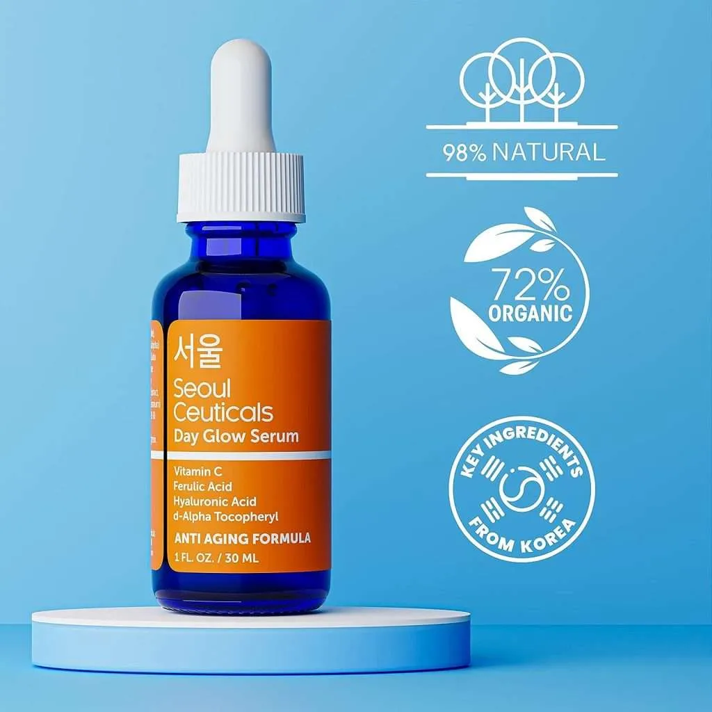 SeoulCeuticals Korean Skin Care Beauty - 20% Vitamin C Hyaluronic Acid Serum + CE Ferulic Acid Provides Potent Anti Aging, Anti Wrinkle 1oz SeoulCeuticals Korean Skin Care Beauty - 20% Vitamin C Hyaluronic Acid Serum + CE Ferulic Acid Provides Potent Anti Aging, Anti Wrinkle 1oz