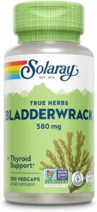 SOLARAY Bladderwrack Seaweed 580 mg Healthy Thyroid Balance, Supports Non-GMO & Vegan 100 VegCaps