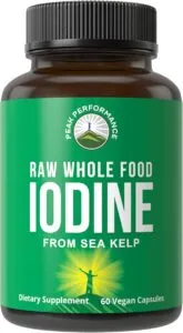 Raw Whole Food Iodine Supplement from Organic Kelp (Ascophyllum Nodosum) by Peak Performance