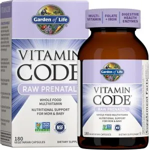 Prenatal Multivitamin for Women from Whole Foods with Biotin, Iron & Folate not Folic Acid,