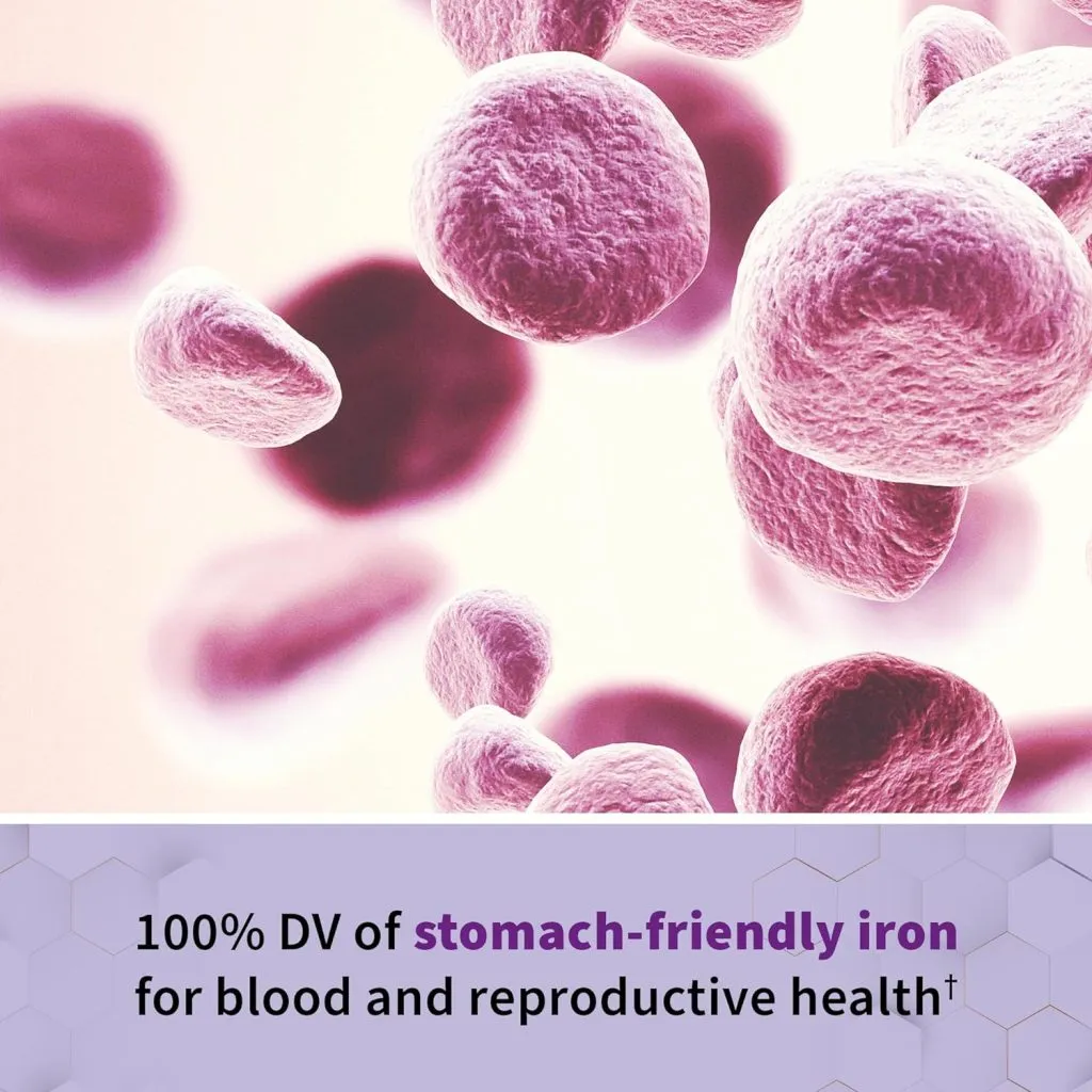 Prenatal Multivitamin for Women from Whole Foods with Biotin, Iron & Folate not Folic Acid