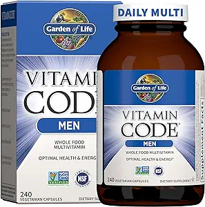 Garden Of Life Multivitamin for Men - Vitamin Code Men's Raw Whole Food Vitamin Supplement