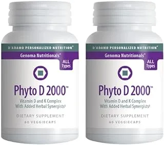D'adamo Personalized Nutrition Phyto D 2000, Pack of 2 and GeoMetal Pill Holder