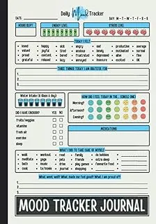 Mood Tracker Journal: Daily Mental Health & Wellness Diary With Prompts