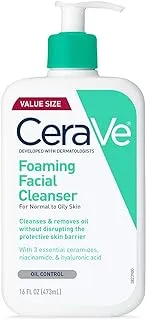 CeraVe Foaming Facial Cleanser | Daily Face Wash for Oily Skin