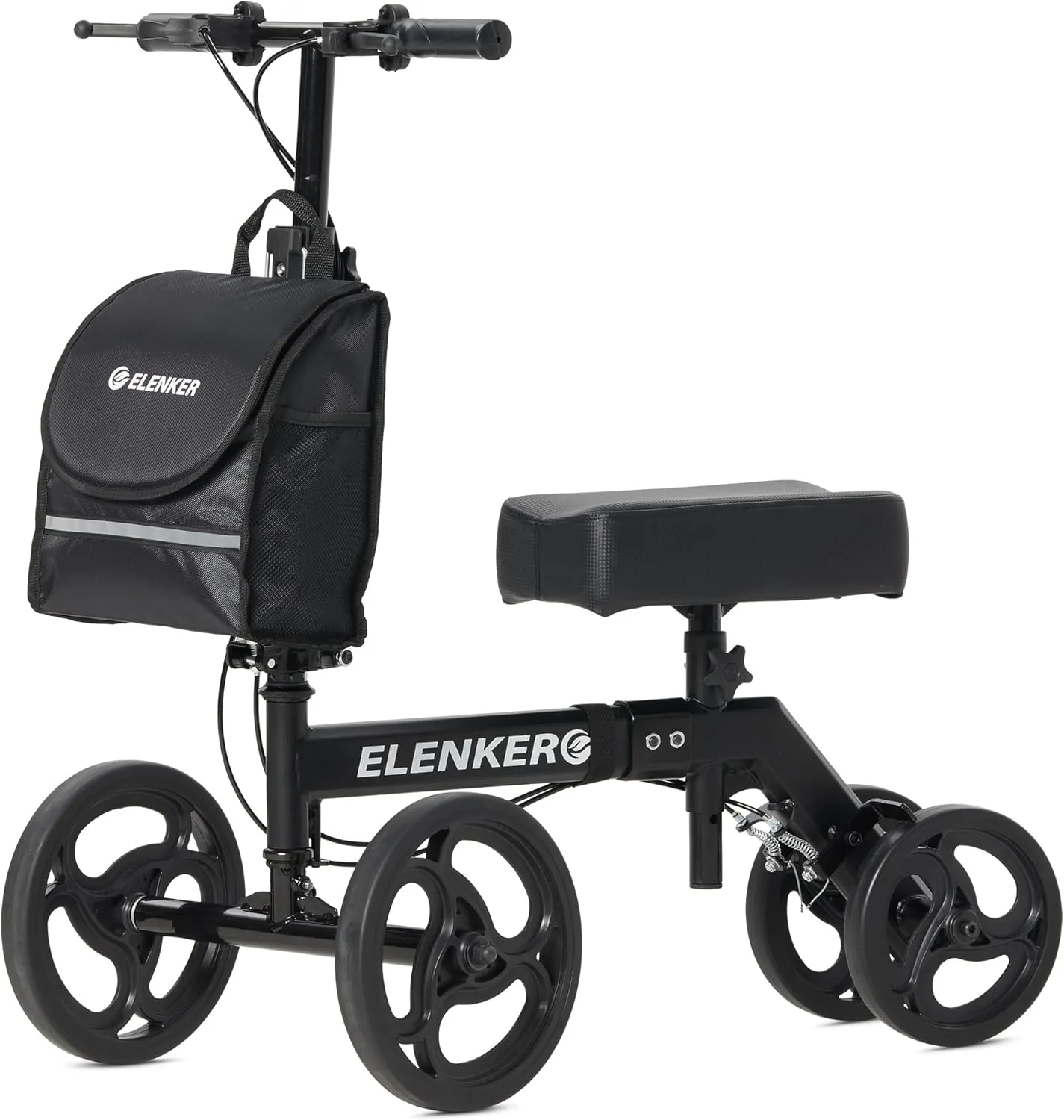 ELENKER Steerable Knee Walker Deluxe Medical Scooter for Foot Injuries Compact Crutches Alternative
