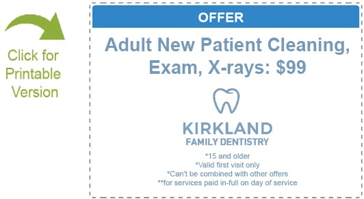 New Dental Patient Information For Families in Kirkland, WA 6 Free in-office teeth whitening for new patients