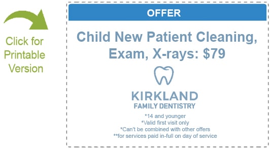 New Dental Patient Information For Families in Kirkland, WA 5 Free in-office teeth whitening for new patients