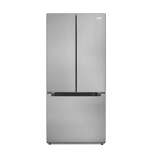 KoolMore 30-Inch and 18.5 cu. ft. Counter Depth French Door Refrigerator with Three Doors and Deep Freezer in Stainless-Steel (KM-RERFDSS-18C)