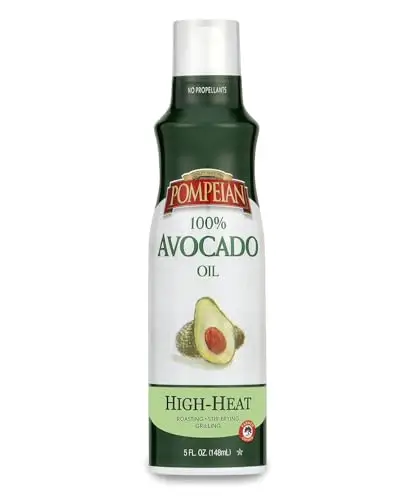Pompeian 100% Avocado Oil Cooking Spray - 5 Fl Oz - No Propellants - High Heat Olive Oil for Cooking - Mild Nutty Flavor for Stir Fry, Roasting & Grilling