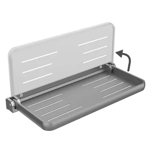 WanDwel RV Aluminum Foldable Shelf - Wall-Mounted Folding RV Shelves - Compact Camper Trailer Accessories & Space-Saver 12.2x5.5 Inch