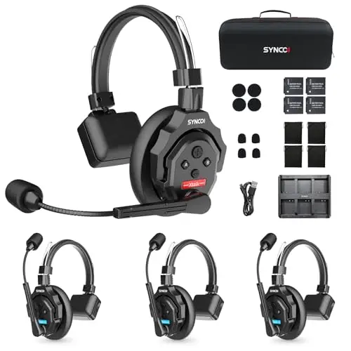 SYNCO XTALK X4 Wireless Intercom Headset System for Event Production Film