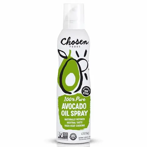 Chosen Foods Avocado Oil Spray, 4.7 Oz - All Purpose Cooking Spray made from 100% pure avocados - Non-GMO, Gluten-Free, Keto Friendly - 134g (Pack Of 1)