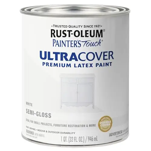 Rust-Oleum Painter's Touch Latex Brush-On Paint, Semi-Gloss White