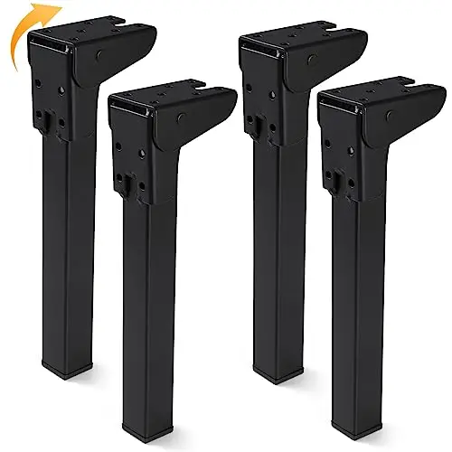 O.HSNYIU 4 Pcs Self Locking Folding Table Legs, 6", 8", 10", 12" Foldable Table Legs for Camping Tables Furniture DIY (9.84 inches / 25 cm)