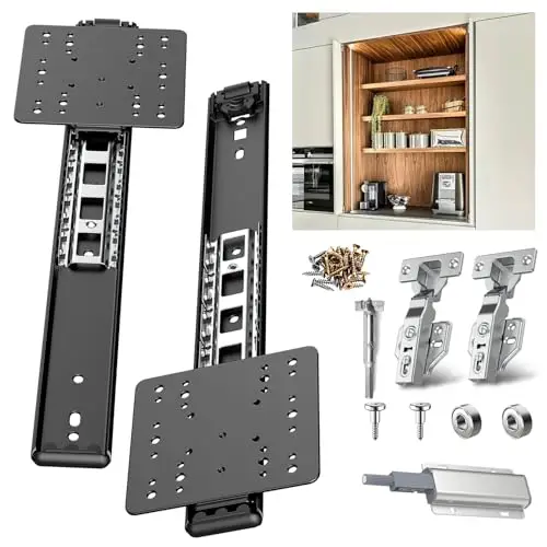 Pocket Door Slide Kit – Soft Close, Hidden Sliding(12in,Set 1 )