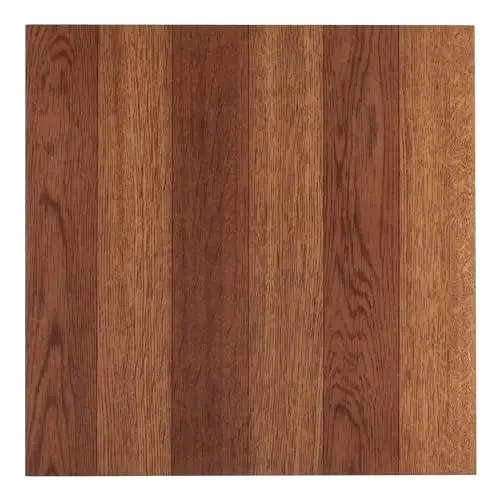Tivoli Self Adhesive Vinyl Floor Tiles, 45 Tiles - 12" x 12", Medium Oak Plank-Look - Peel & Stick, DIY Flooring for Kitchen, Dining Room, Bedrooms, Basements & Bathrooms by Achim Home Decor
