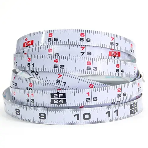 Kreg 12-Foot Self-Adhesive Measuring Tape - Left to Right Reading Bench Ruler - Stick On Precision Workshop Scale - KMS7724