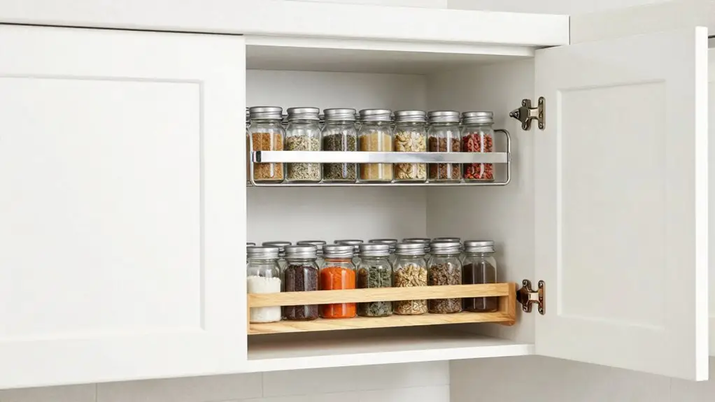 cabinet door hidden storage racks