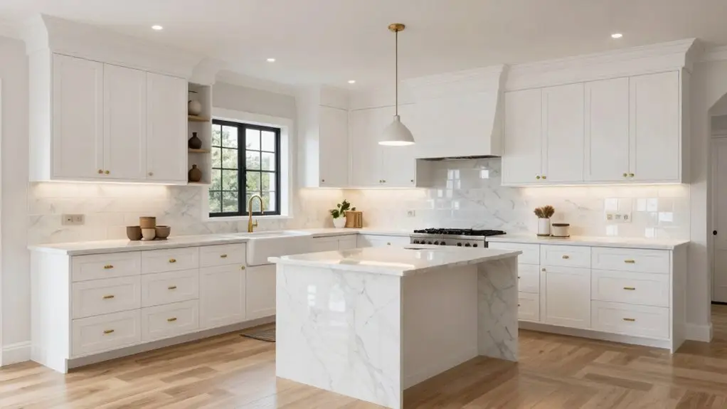 ceiling height u shaped cabinetry storage