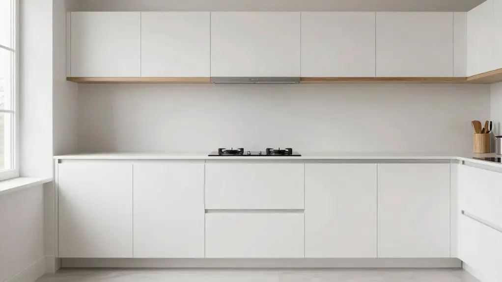 handleless matte cabinet fronts