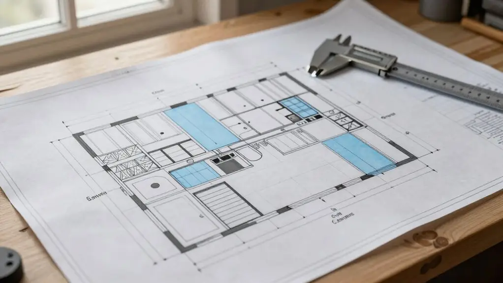kitchen clearance blueprint dimensions