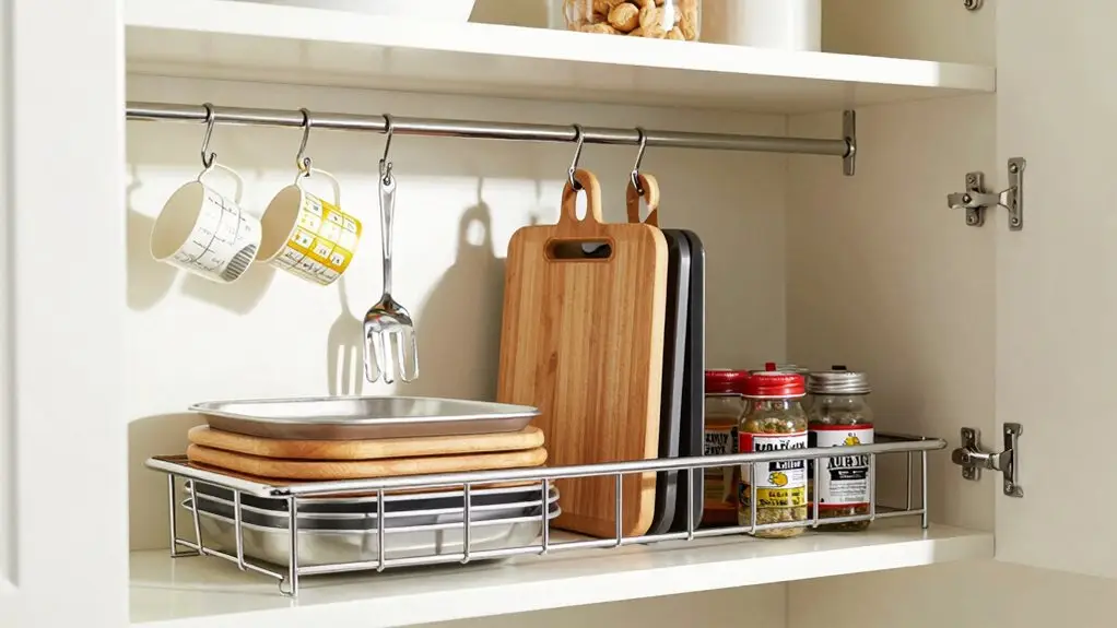 maximize vertical cabinet storage