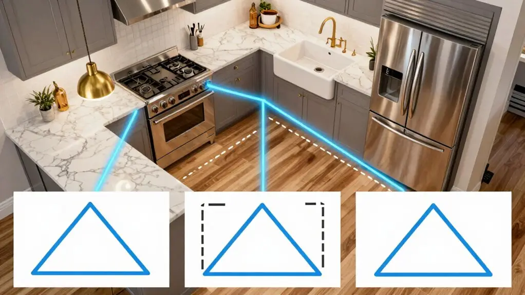 work triangle kitchen layouts