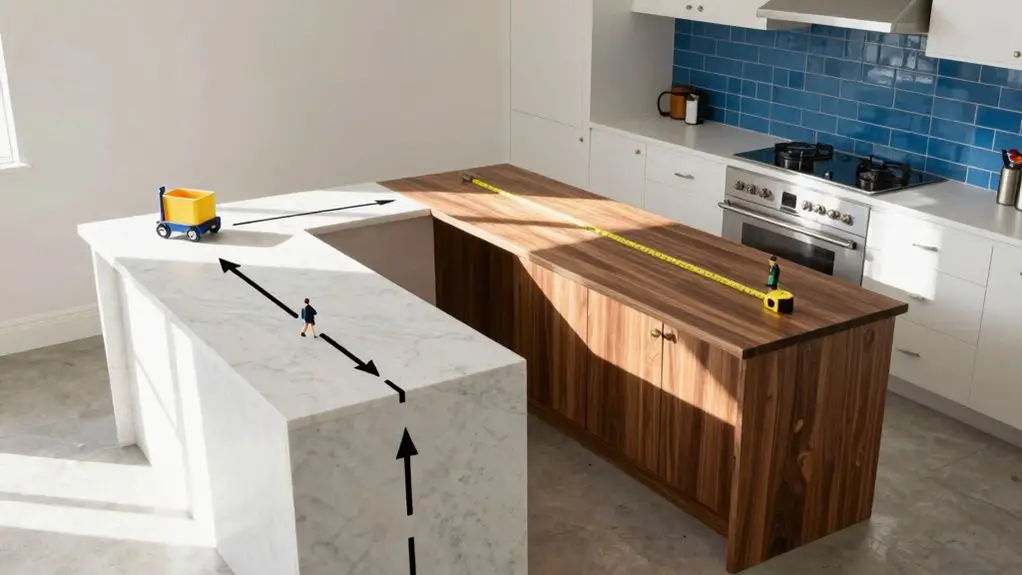 counter space and traffic flow