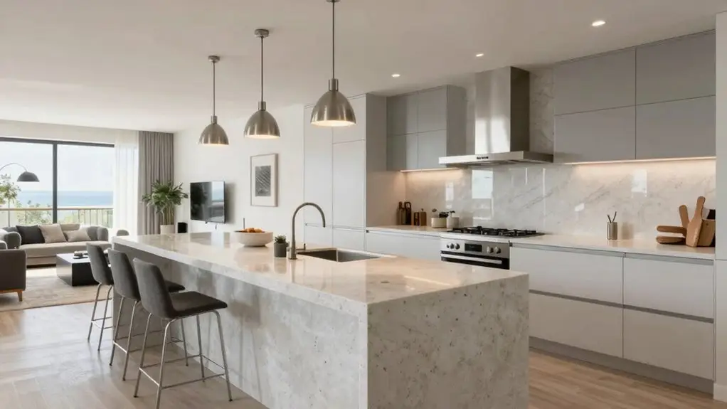 efficient l shape kitchen flow