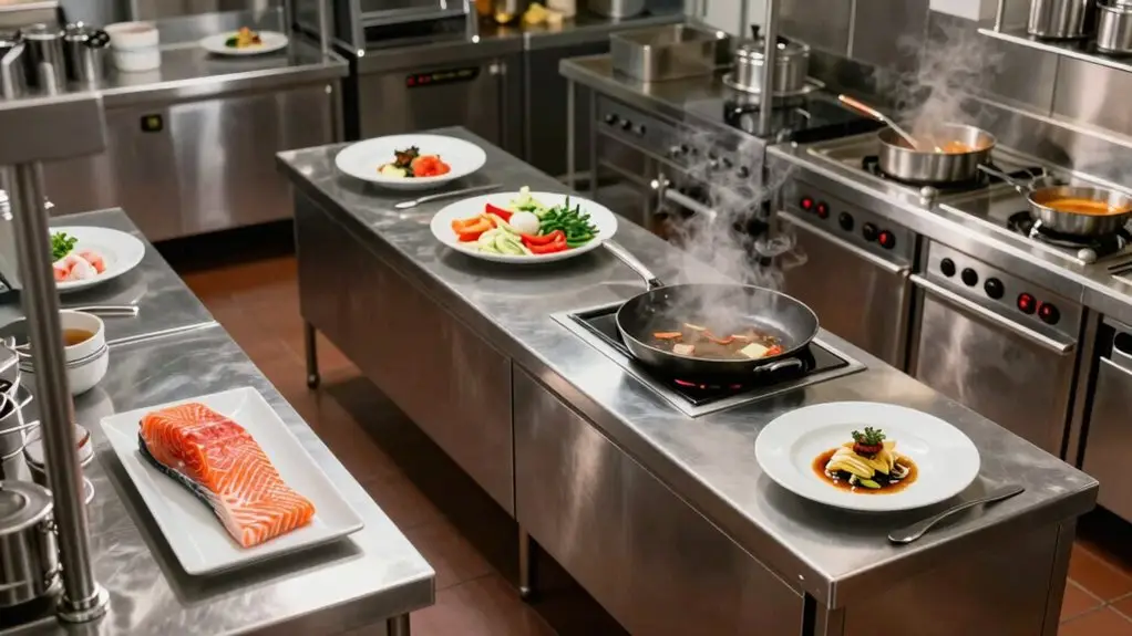 five stage kitchen food flow