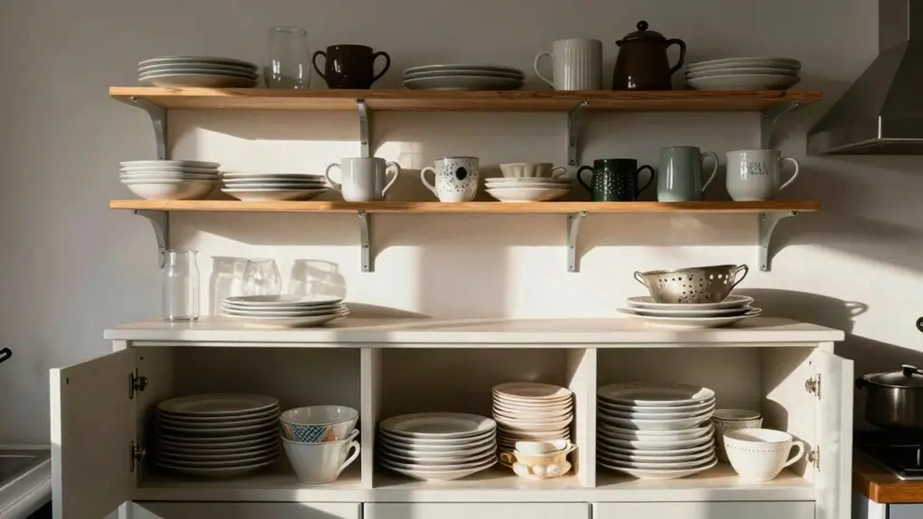 open shelves create dust