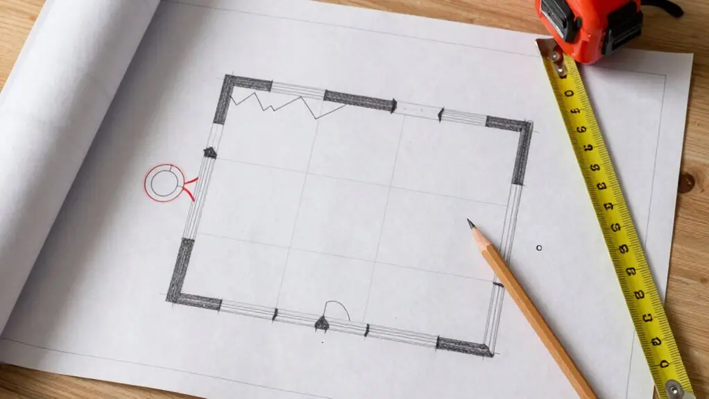 plan walls doors pipes early