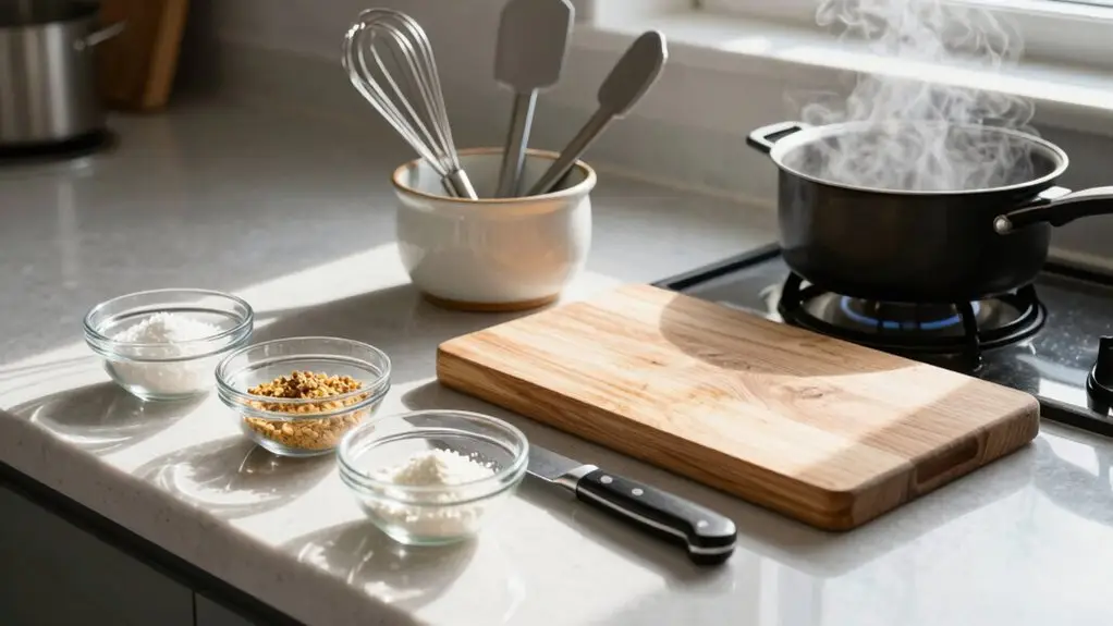 prepare ingredients and tools first