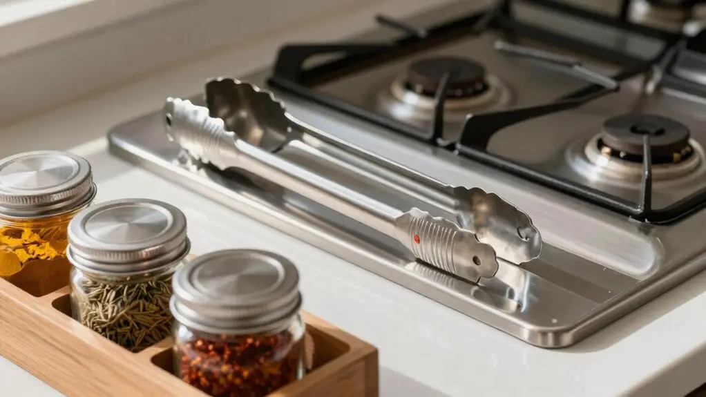 stove side tools and spices