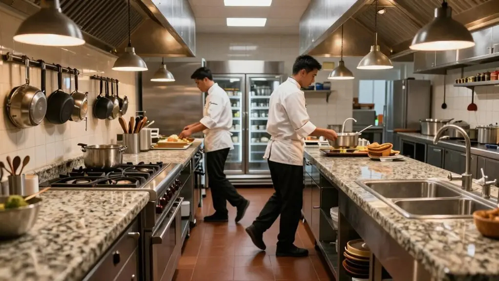 team cooking u shape efficiency