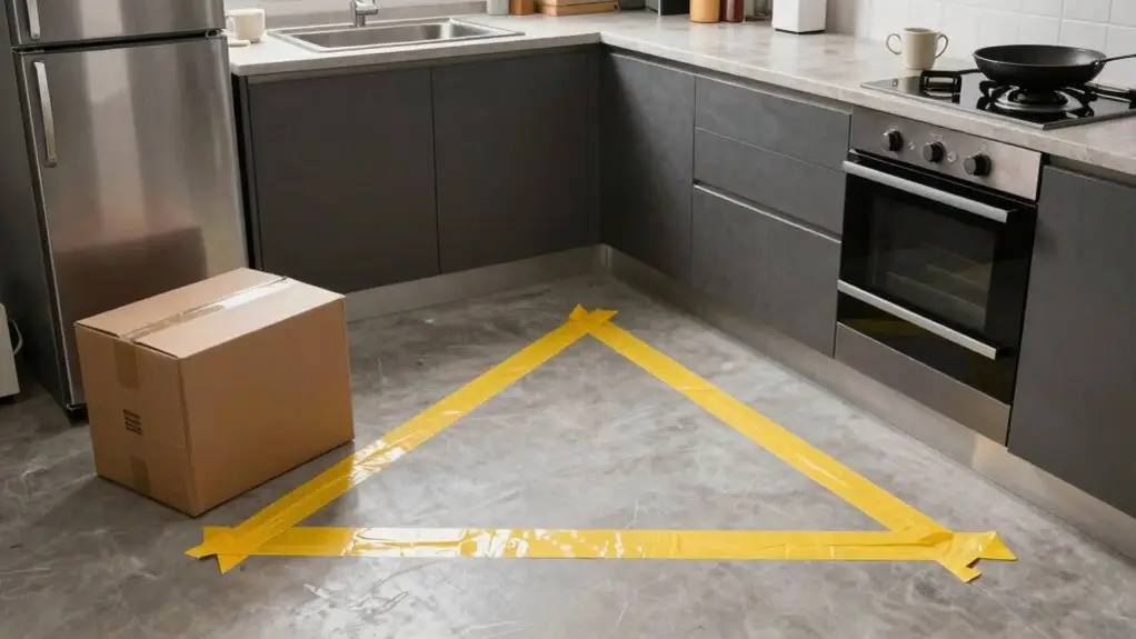 track the work triangle steps