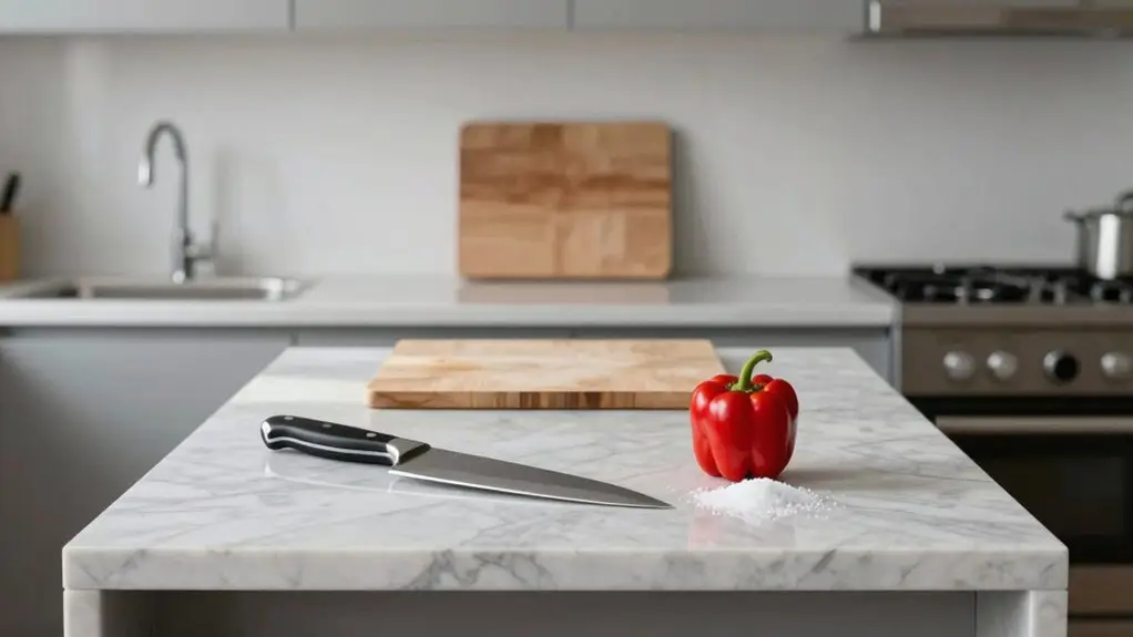 uninterrupted prep counter space