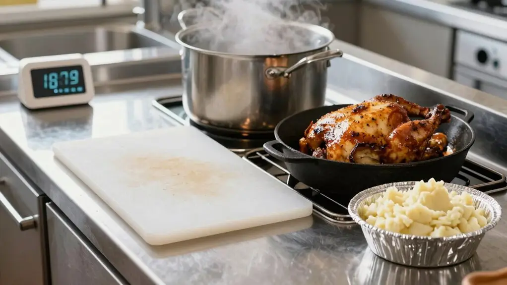 warm then prep cooking order