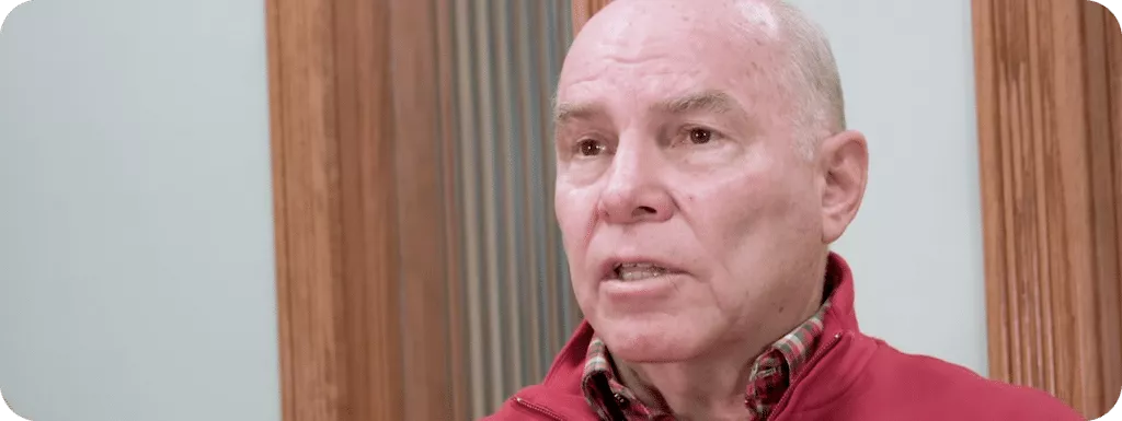 Photo of a man giving a patient testimonial