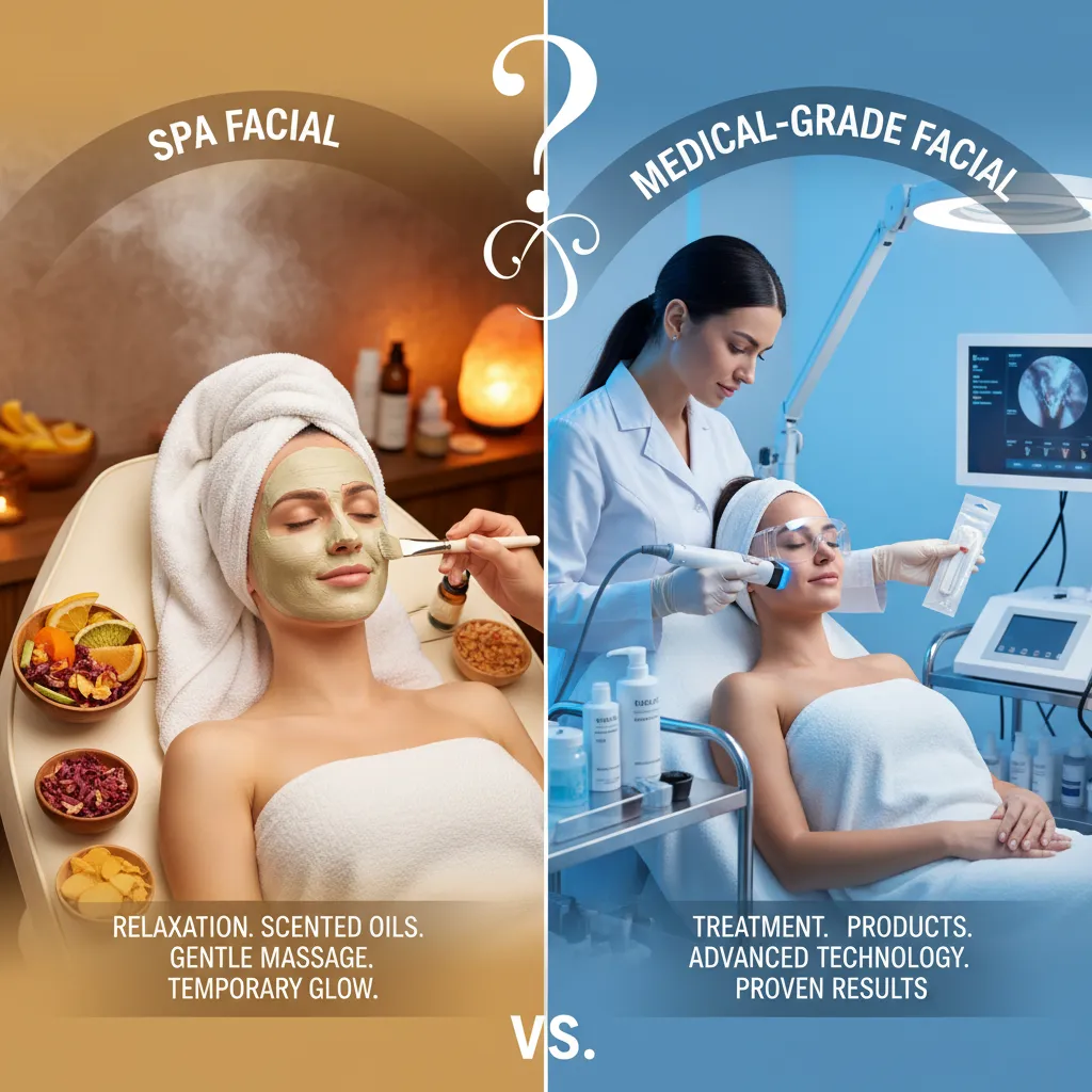 create_an_image_that_embodies_this_message___How_are_medical-grade_facials_different_from_spa_facials_ - Las Vegas Skin Pros | Med Spa