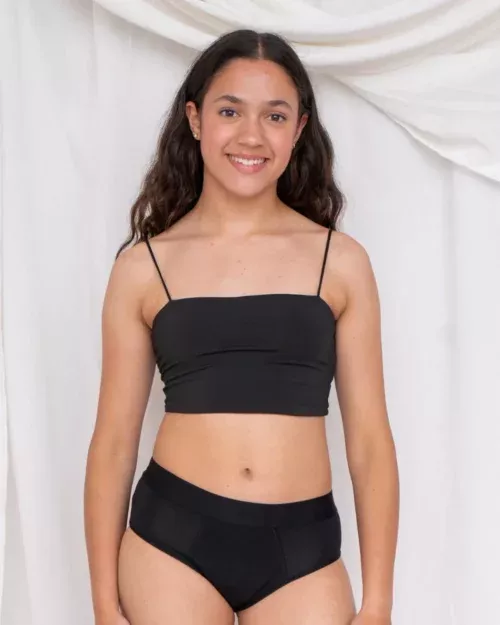 Comfortabele menstruatie onderbroek voor tieners – mid-waist model met zachte stof en lekvrije bescherming