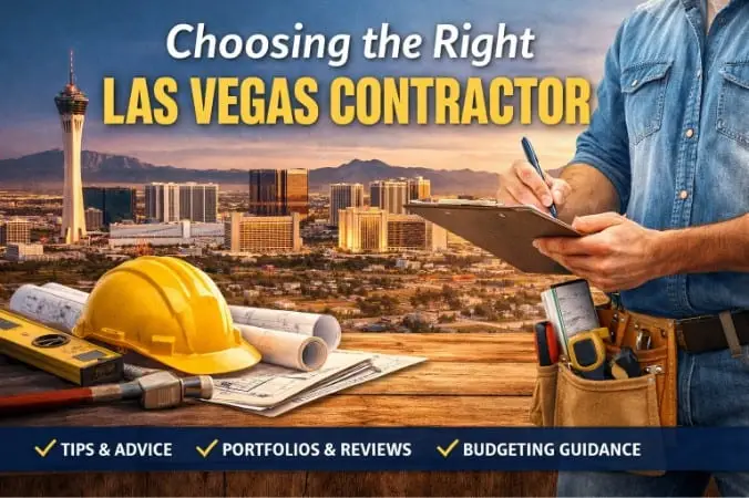 Contractor planning home renovation project in Las Vegas