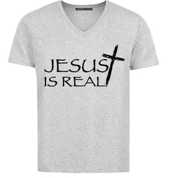 T shirt jesusisreal grey
