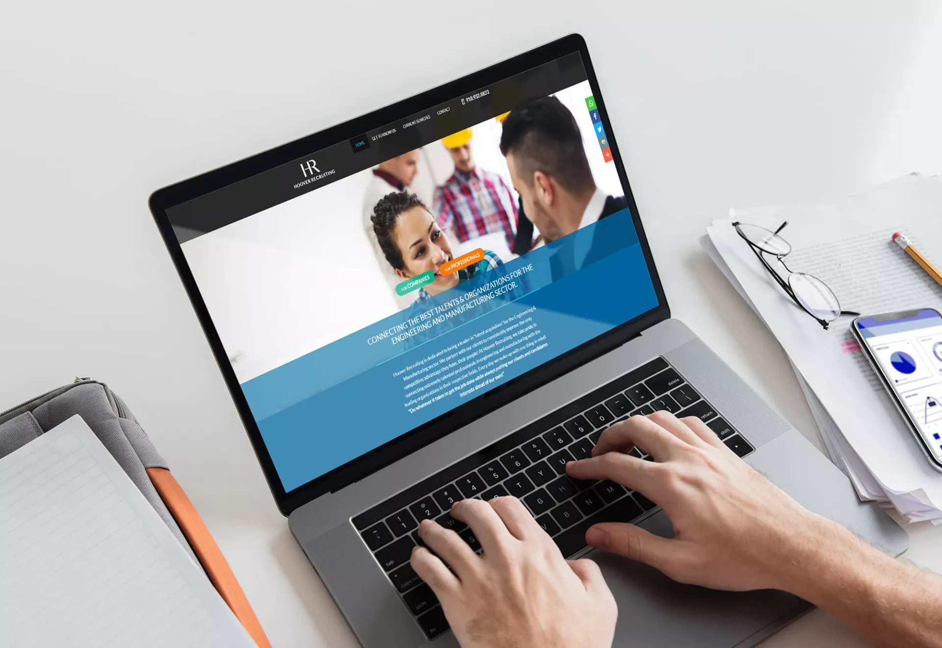 Hoover Recruiting Gets a Knockout Site from Matcha Design