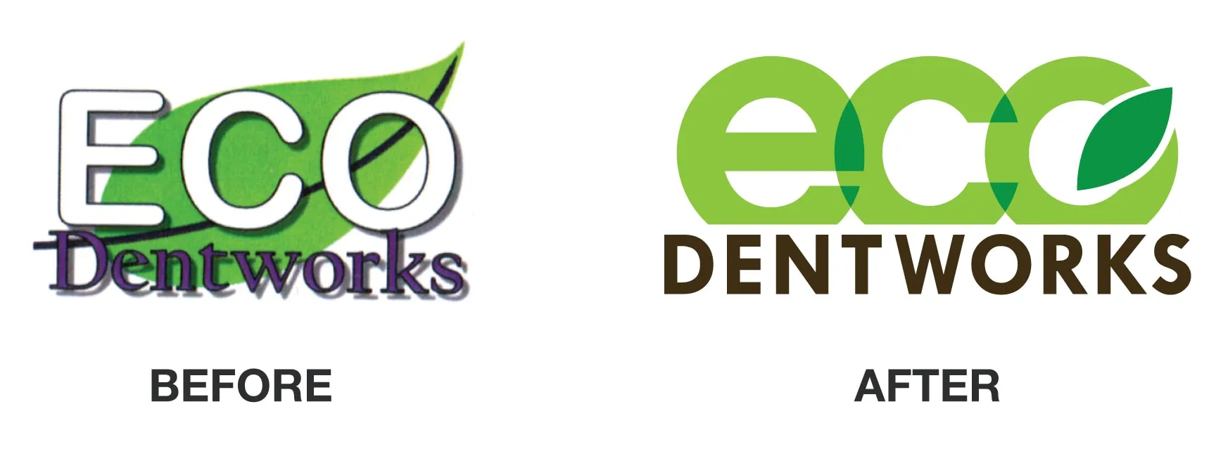 eco Dentworks Logo Redesign Process by Matcha Design