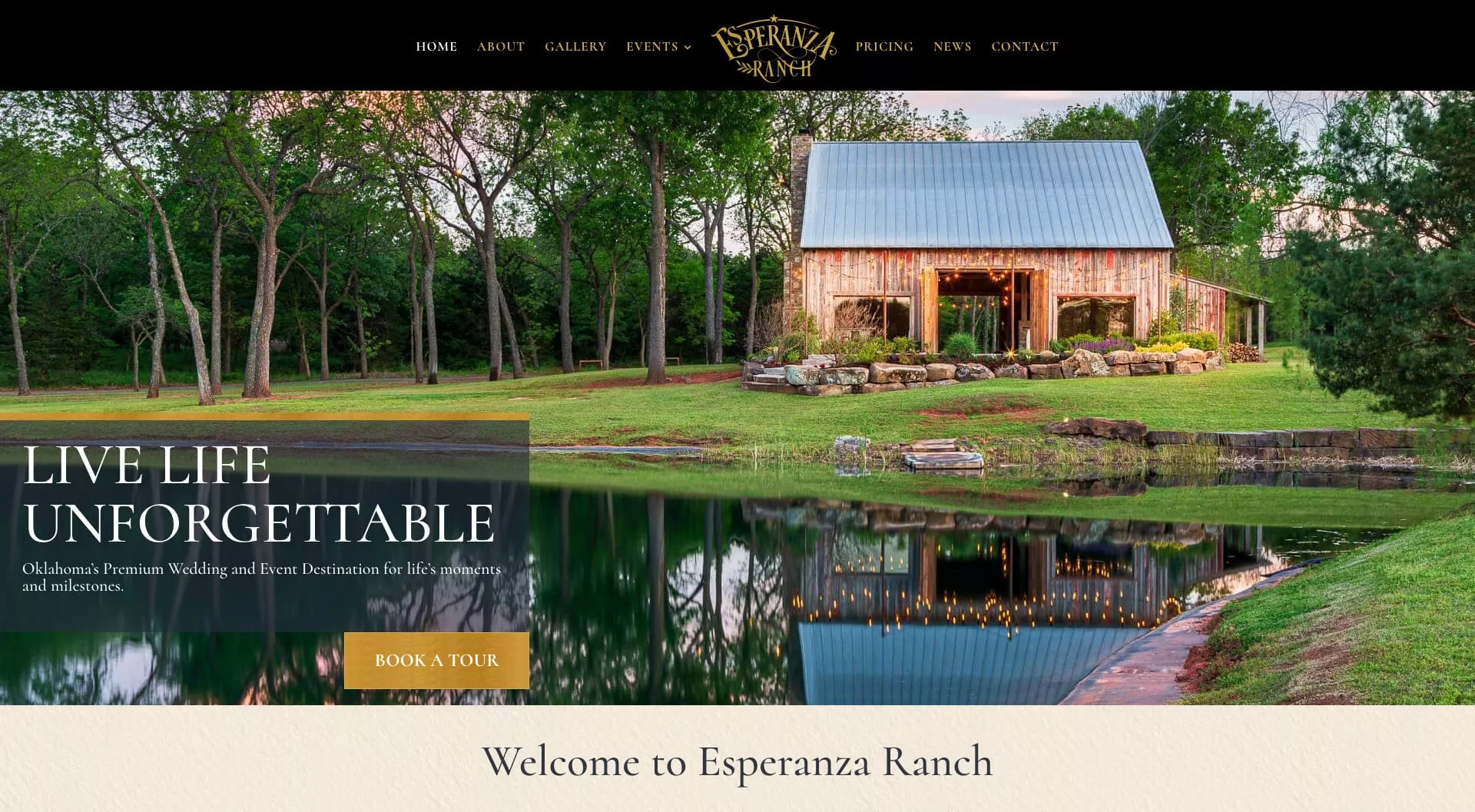 Esperanza Ranch Website Home Page