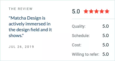 Matcha Design's 5 Stars Review on Clutch
