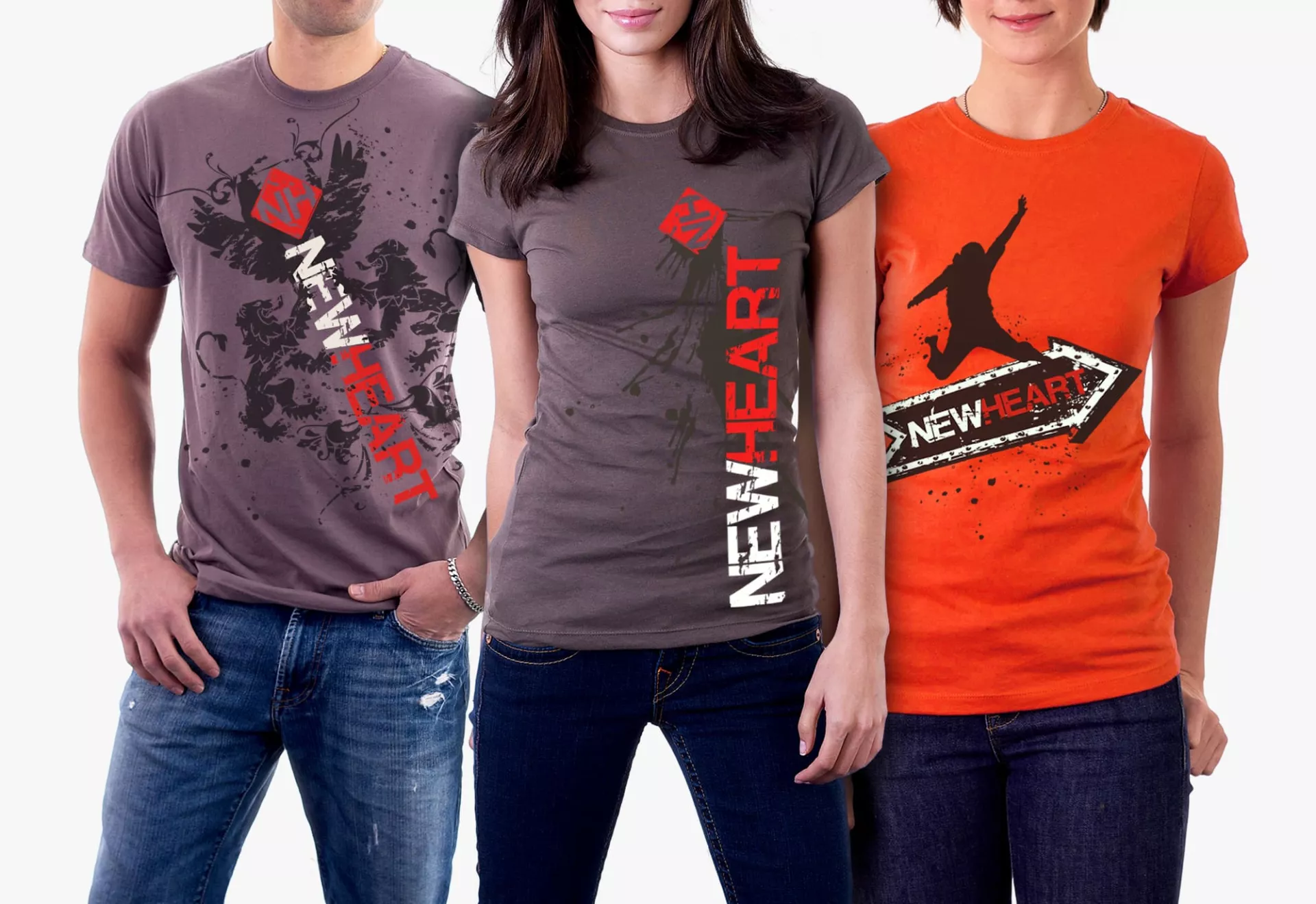 New Heart Fellowship Brand Development Tees by Matcha Design New Heart Fellowship Brand Development Tees